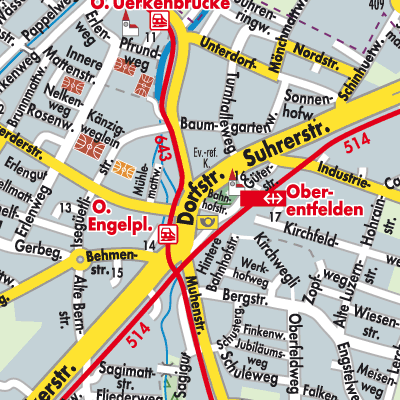 Stadtplan Oberentfelden