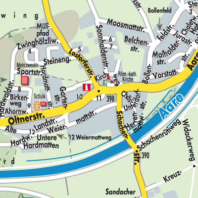 Stadtplan Obergösgen