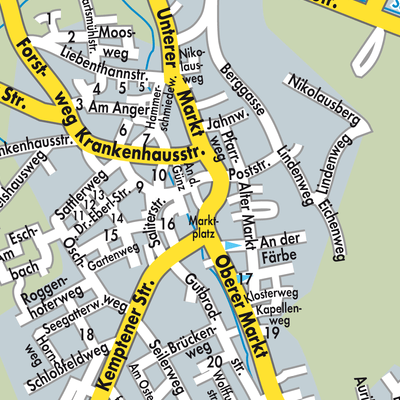 Stadtplan Obergünzburg (VGem)
