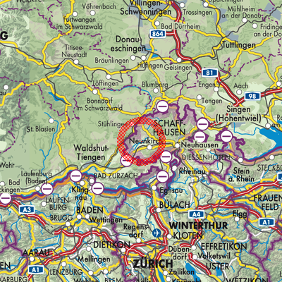 Landkarte Oberhallau