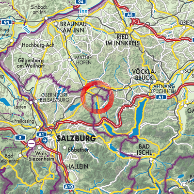 Landkarte Oberhofen am Irrsee