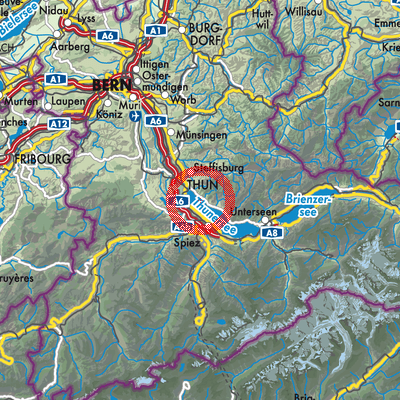 Landkarte Oberhofen am Thunersee