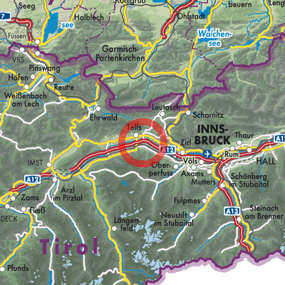 Landkarte Oberhofen im Inntal