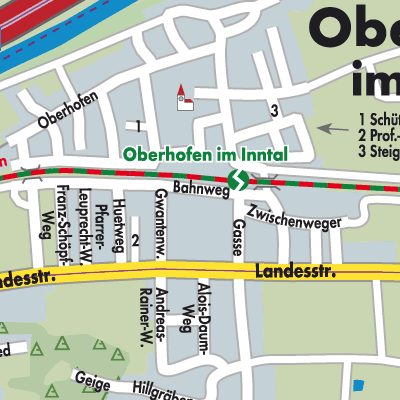 Stadtplan Oberhofen im Inntal