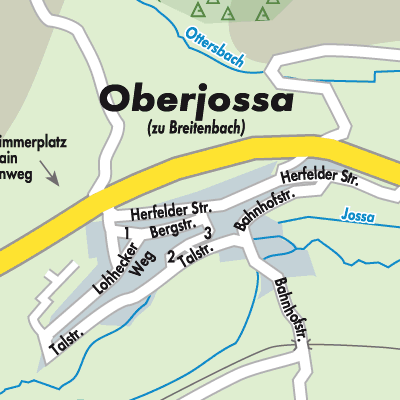 Stadtplan Oberjossa