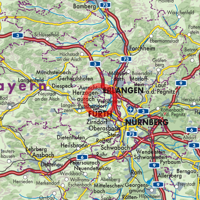Landkarte Obermichelbach-Tuchenbach (VGem)