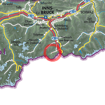 Landkarte Obernberg am Brenner