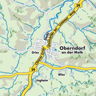 Übersichtsplan Oberndorf an der Melk