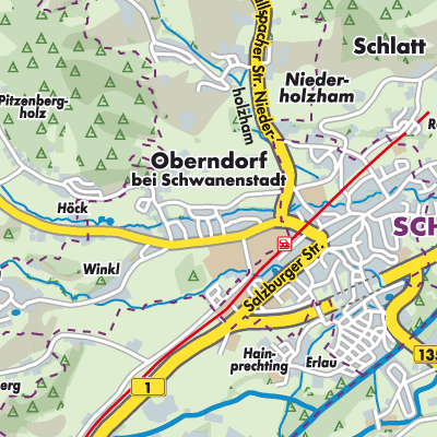 Übersichtsplan Oberndorf bei Schwanenstadt