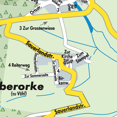Stadtplan Oberorke