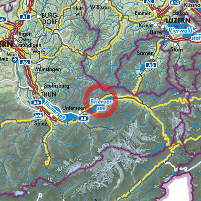 Landkarte Oberried am Brienzersee