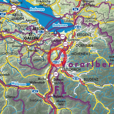 Landkarte Oberriet