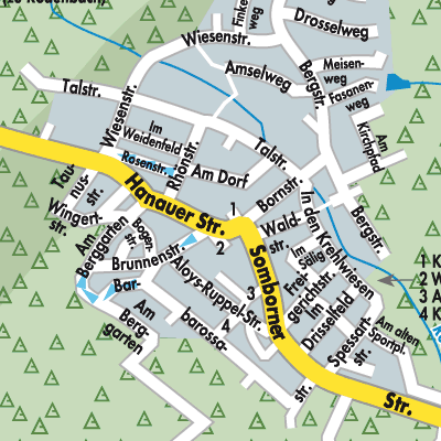 Stadtplan Oberrodenbach