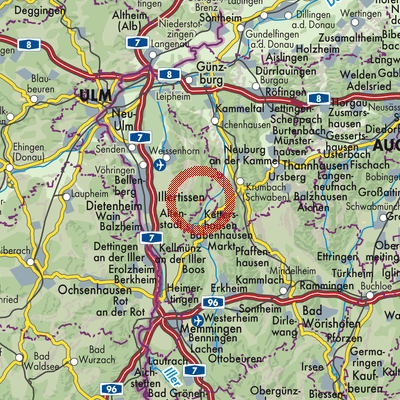 Landkarte Oberroggenburger Wald