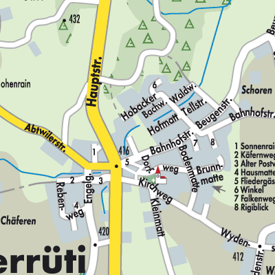 Stadtplan Oberrüti