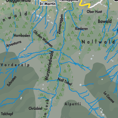 Übersichtsplan Obersaxen-Mundaun