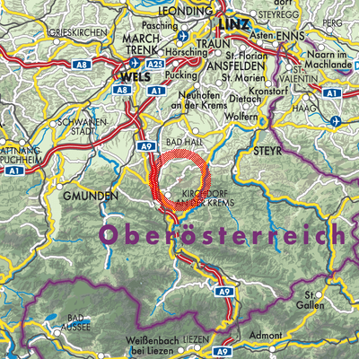 Landkarte Oberschlierbach