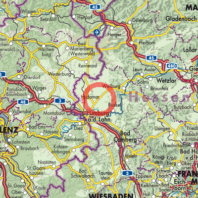 Landkarte Obertiefenbach