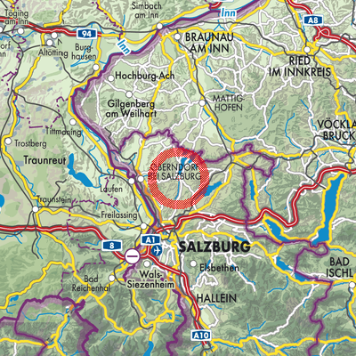 Landkarte Obertrum am See