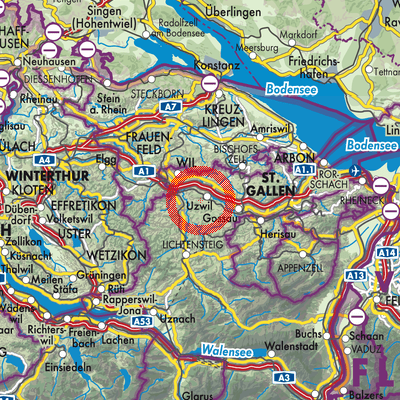 Landkarte Oberuzwil