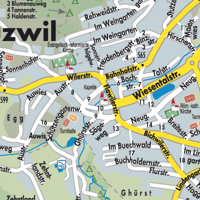 Stadtplan Oberuzwil