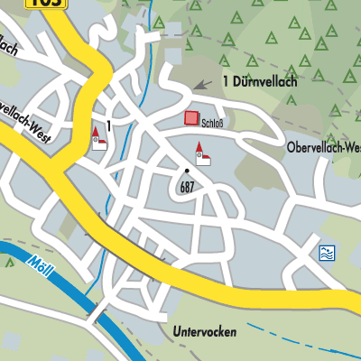 Stadtplan Obervellach