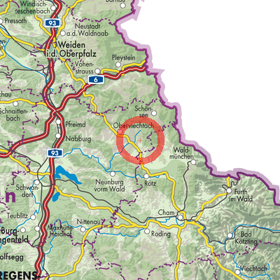 Landkarte Oberviechtach (VGem)