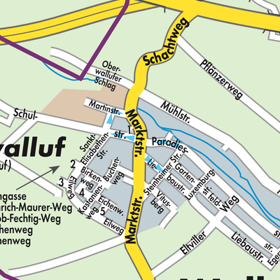 Stadtplan Oberwalluf