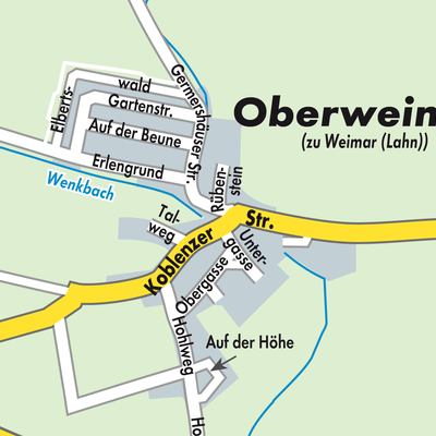 Stadtplan Oberweimar