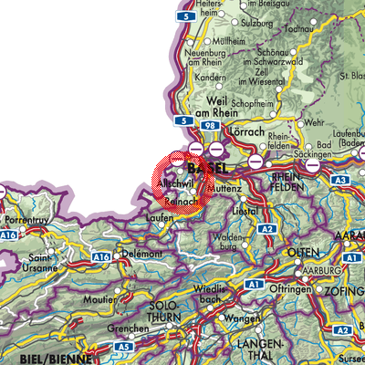 Landkarte Oberwil
