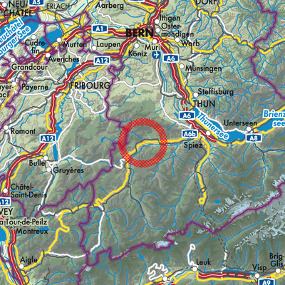 Landkarte Oberwil im Simmental