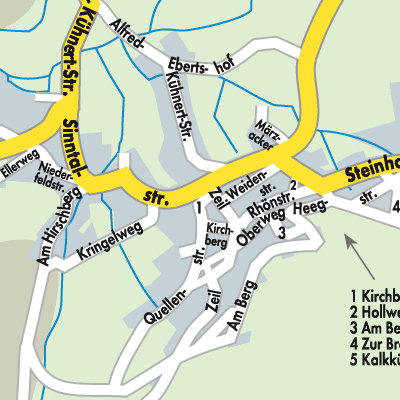 Stadtplan Oberzell