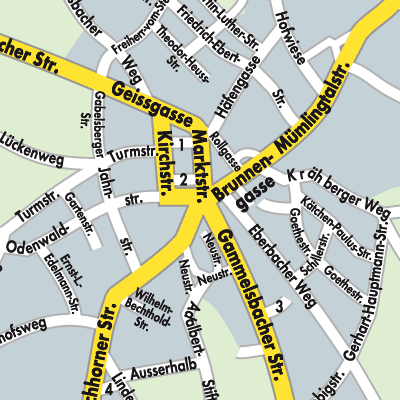 Stadtplan Oberzent