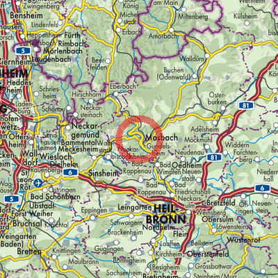 Landkarte Obrigheim