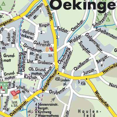 Stadtplan Oekingen