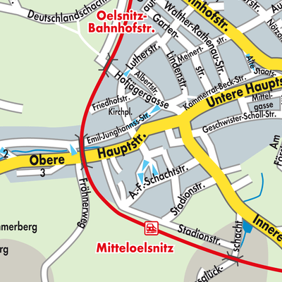 Stadtplan Oelsnitz/Erzgeb.