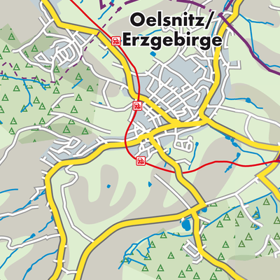 Übersichtsplan Oelsnitz/Erzgeb.