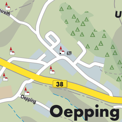 Stadtplan Oepping
