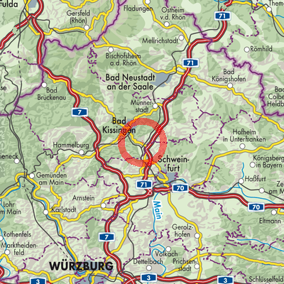 Landkarte Oerlenbach