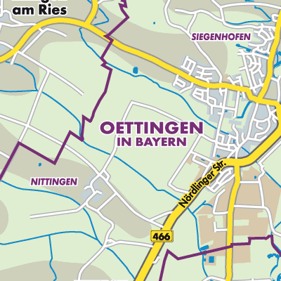 Übersichtsplan Oettingen in Bayern (VGem)