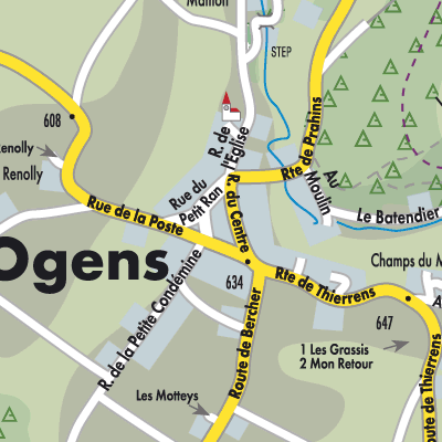 Stadtplan Ogens
