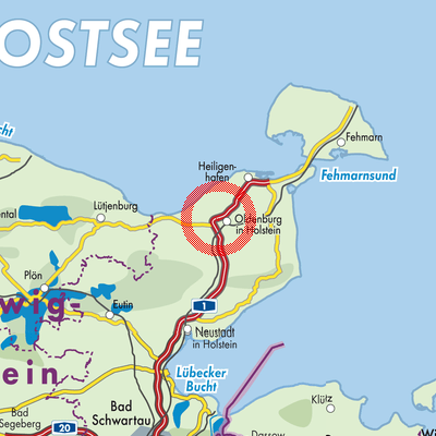 Landkarte Oldenburg-Land