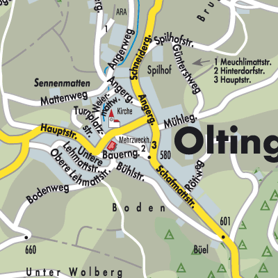 Stadtplan Oltingen