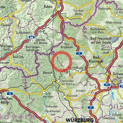 Landkarte Omerz und roter Berg