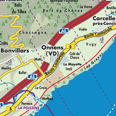 Übersichtsplan Onnens (VD)
