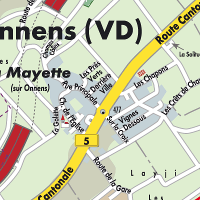Stadtplan Onnens (VD)