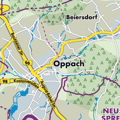 Übersichtsplan Oppach-Beiersdorf