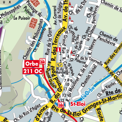 Stadtplan Orbe