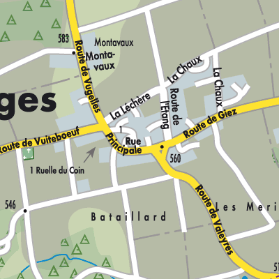 Stadtplan Orges