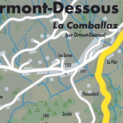 Stadtplan Ormont-Dessous